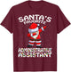 Santa's Favorite Administrative Assistant Christmas T-Shirt - T-Shirt | Maroon