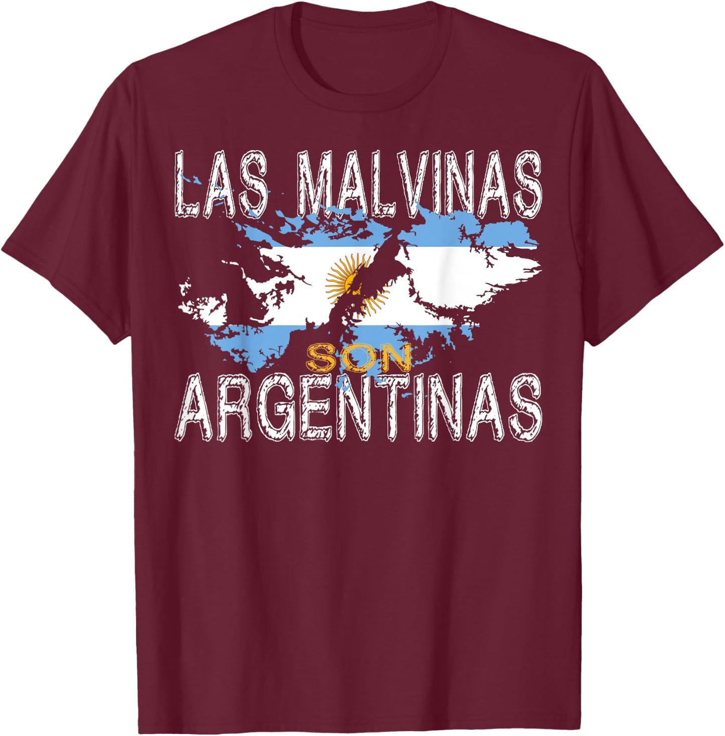 Las Malvinas Son Argentinas for Argentinian Islas Malvinas T-Shirt - T-Shirt | Maroon