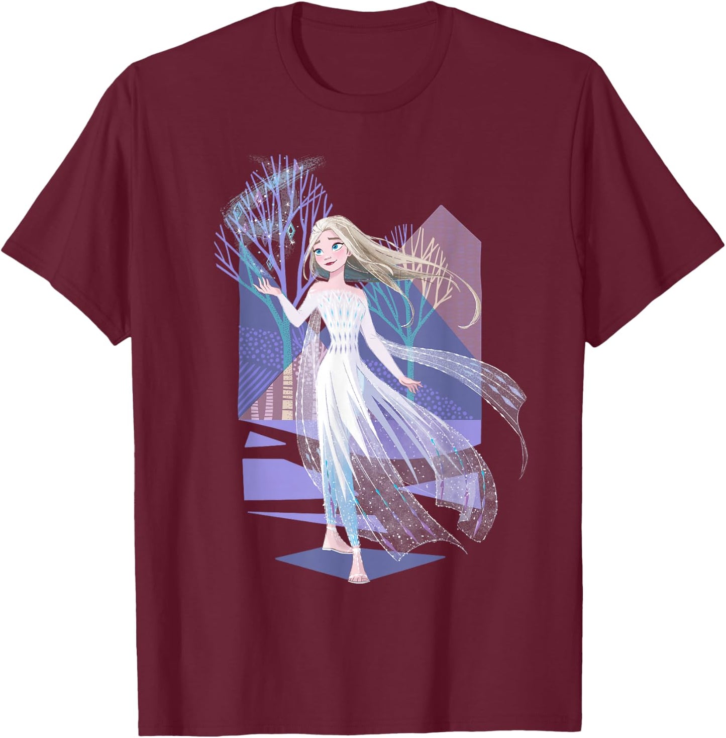 Disney Frozen 2 Snow Queen Elsa T-Shirt - T-Shirt | Maroon