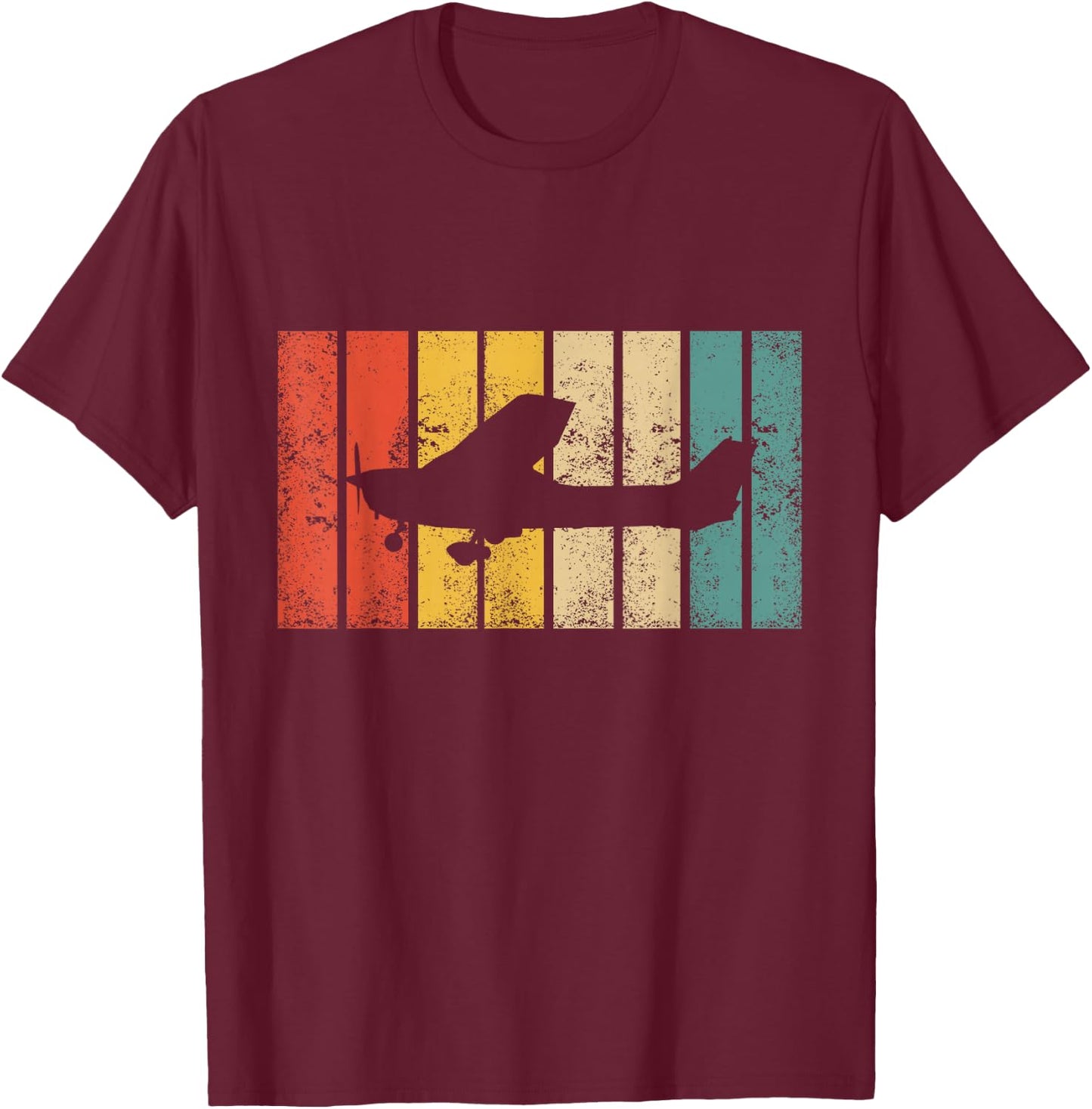 Retro Pilot Aviator - Vintage Airplane Aviation T-Shirt - T-Shirt | Maroon
