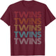 Retro Vintage Twins T-Shirt - T-Shirt | Maroon