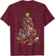 Horse Christmas Tree Xmas Ornament Decor Horse T-Shirt - T-Shirt | Maroon