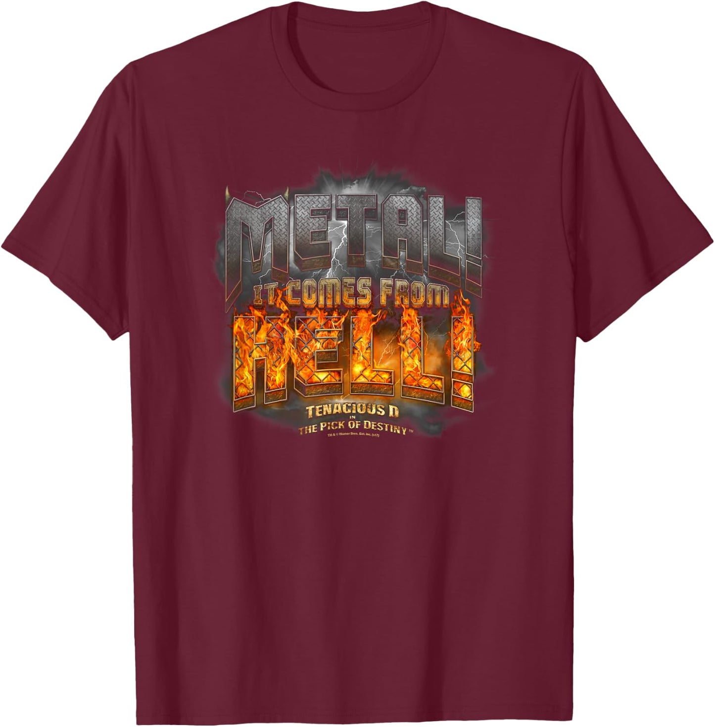 Tenacious D Metal T-Shirt - T-Shirt | Maroon