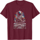 Geometric Astronaut | Men Women (S-6XL) | Graphic T-Shirt - T-Shirt | Maroon