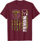 American Flag Camouflage Nurse Patriotic 4th of July T-Shirt - T-Shirt | Maroon