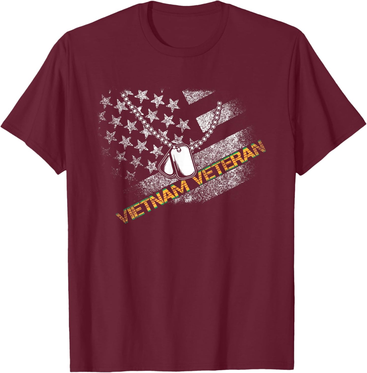 Vietnam Veteran US Flag T shirt Gift | Vietnam War Vet T-Shirt - T-Shirt | Maroon