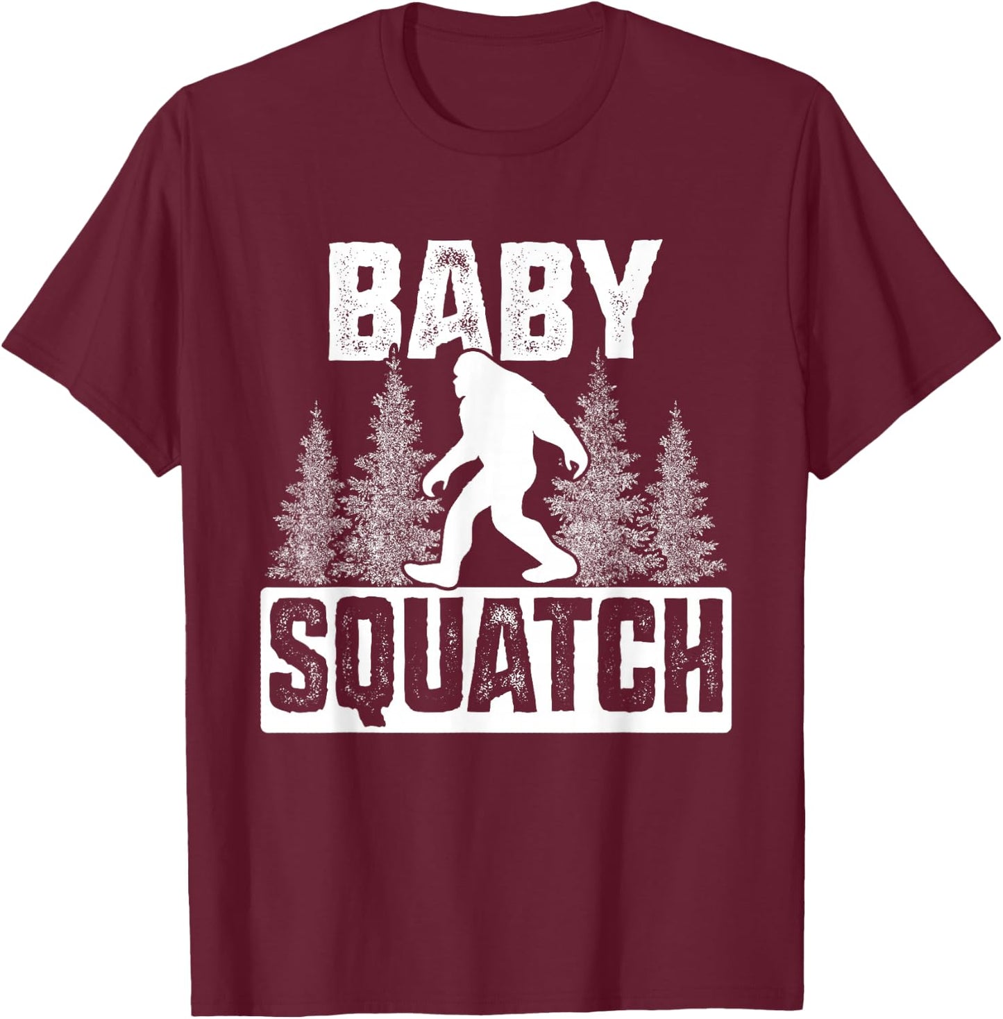 Squatchy Matching Family Bigfoot Shirts Baby Squatch T-Shirt - T-Shirt | Maroon