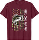 Father's Day Reel Cool Pap Pap Fish Camouflage American Flag T-Shirt - T-Shirt | Maroon