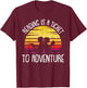 Reading Is A Ticket To Adventure Retro Bookworm Book Lover T-Shirt - T-Shirt | Maroon