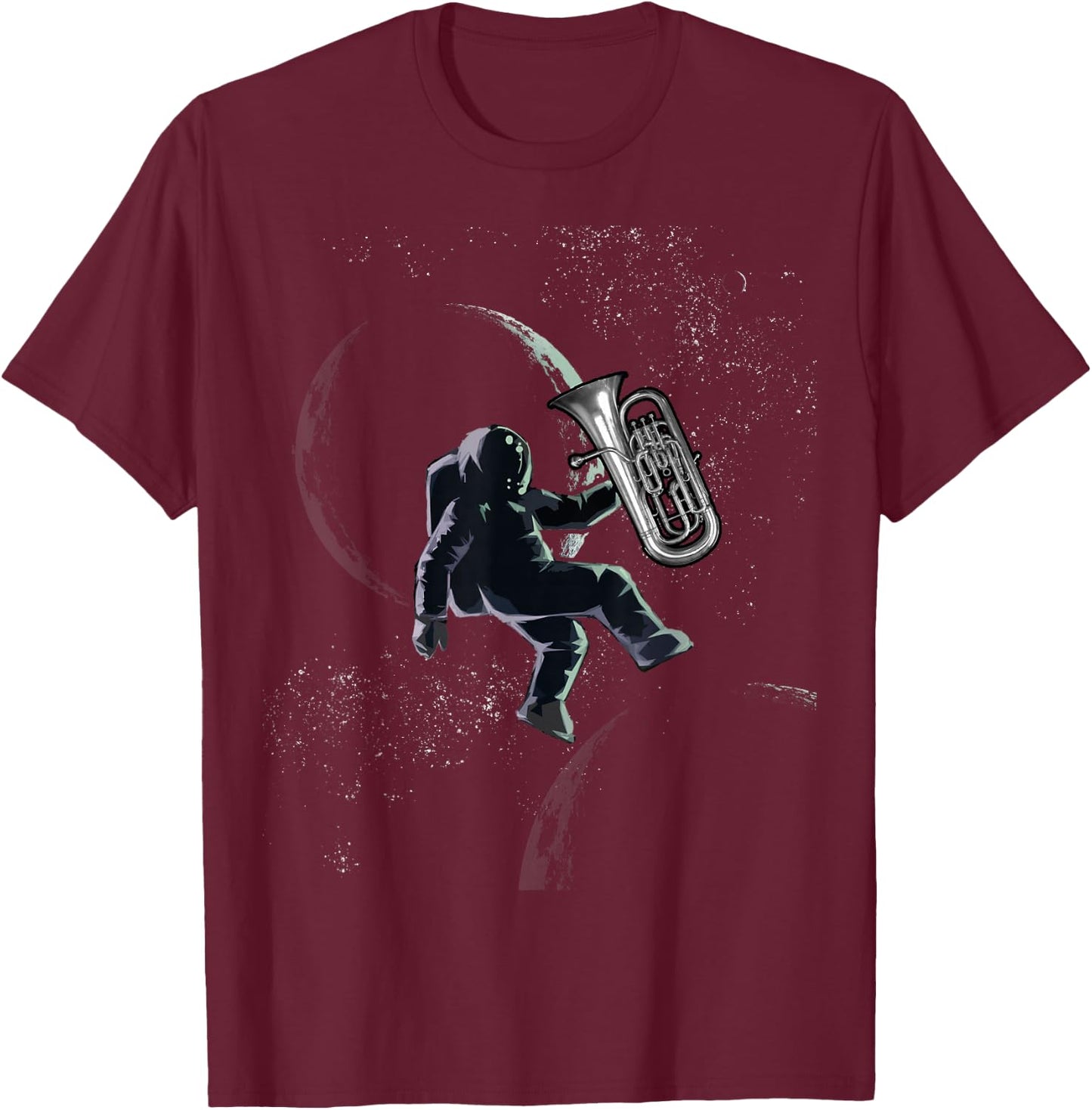 Euphonium Player Astronaut T-Shirt - T-Shirt | Maroon
