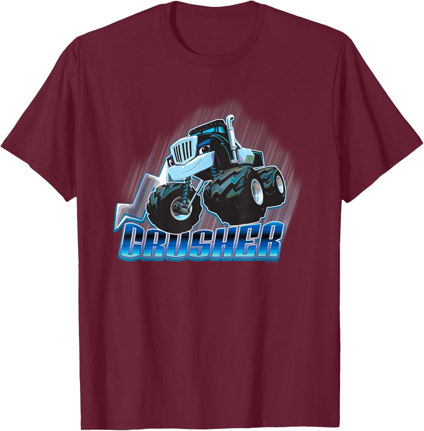 Blaze and The Monster Machines Crusher Badge T-Shirt - T-Shirt | Maroon