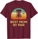 Disc Golf Best Mom by Par Disc Golfing Golfer Mother Gift T-Shirt - T-Shirt | Maroon