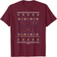 Marvel Hawkeye Christmas Sweater Logo T-Shirt - T-Shirt | Maroon