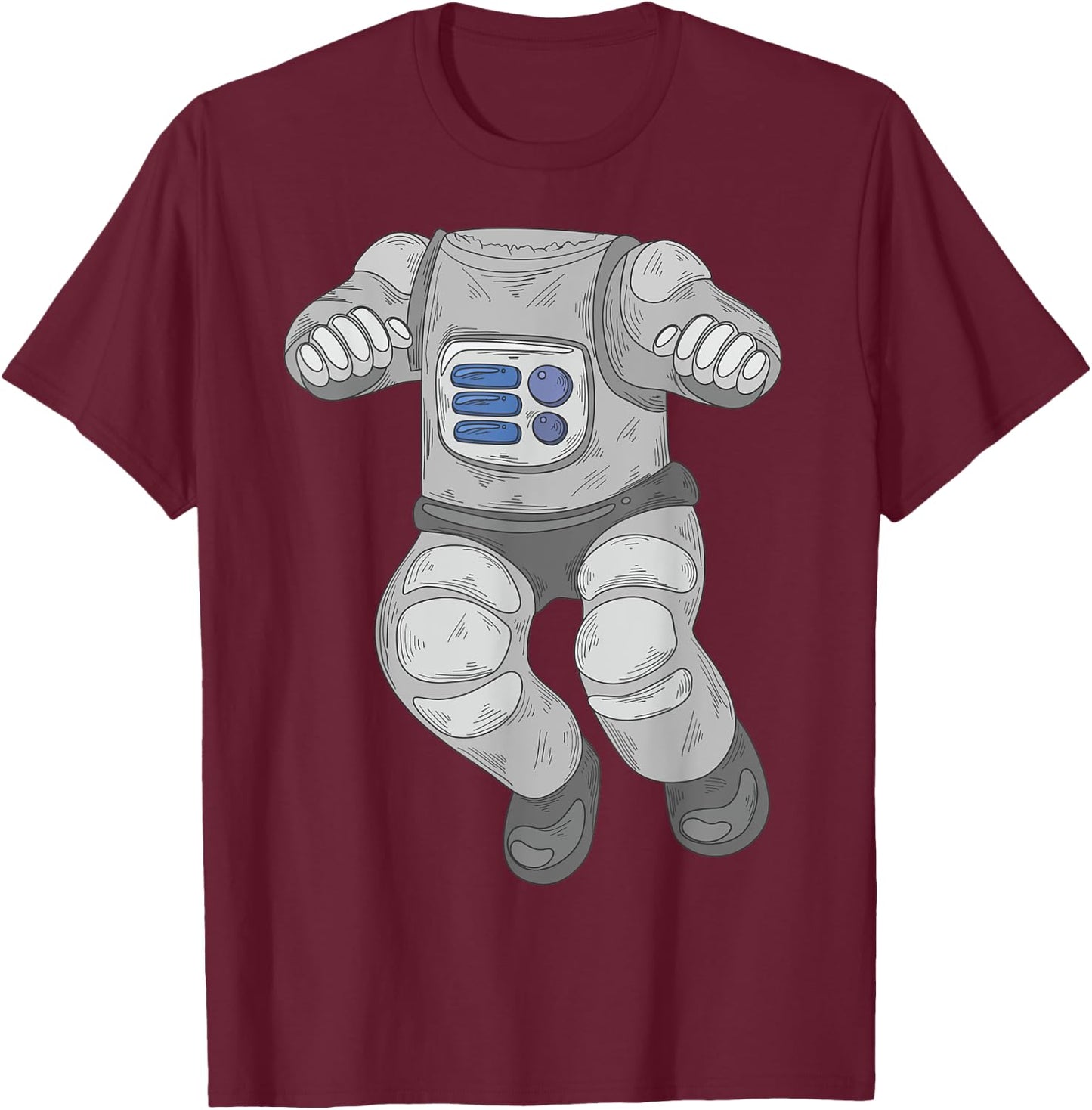 Cool Funny Astronaut Halloween Costume Shirt Spaceman Gift T-Shirt - T-Shirt | Maroon