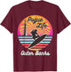 Surfer Pogue-Life-Outer-Banks Light Houses Retro Distressed T-Shirt - T-Shirt | Maroon