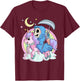Kawaii Pastel Goth Unicorn and Grim Reaper Creepy Unicorn T-Shirt - T-Shirt | Maroon