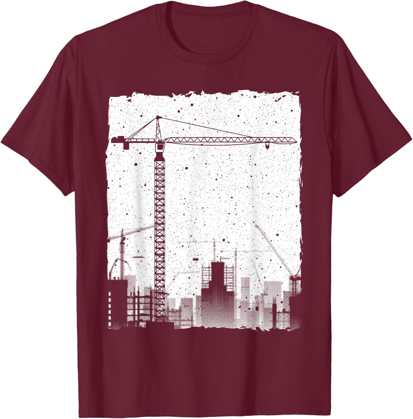 Best Tower Crane Design Women Tower Crane Operator T-Shirt - T-Shirt | Maroon