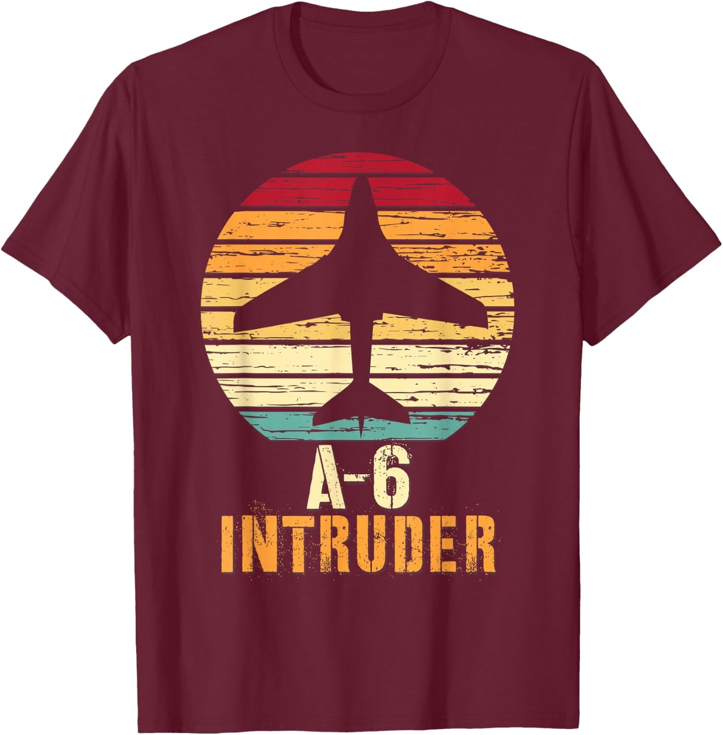 Vintage A-6 Intruder Military Aviation Shirt T-Shirt - T-Shirt | Maroon