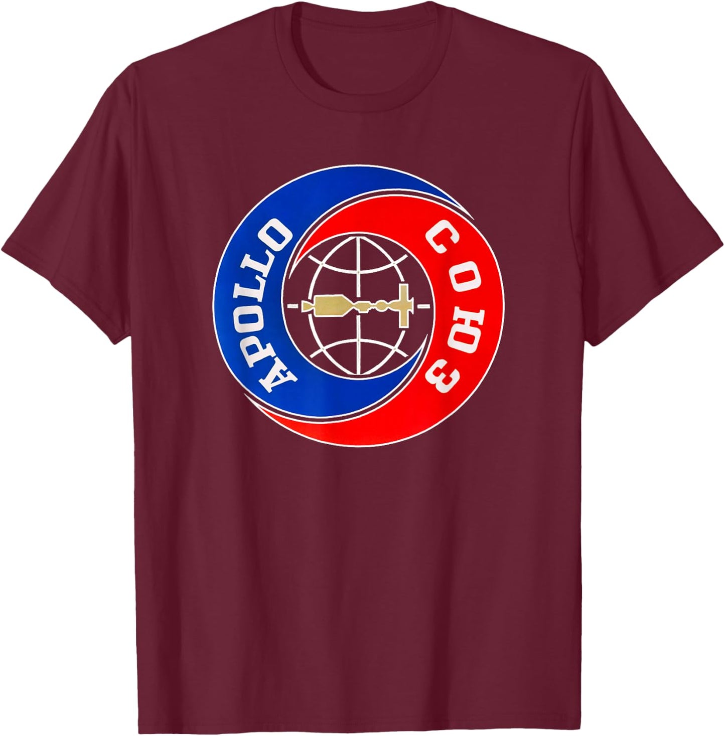 Apollo Soyuz Mission NASA T-Shirt - T-Shirt | Maroon
