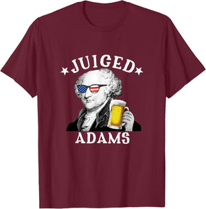 Juiced Adams Patriotic President John Adams 4th of July Men T-Shirt - T-Shirt | Maroon