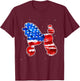 Poodle Tie Dye American Flag Patriotic 4th Of July Kids Men T-Shirt - T-Shirt | Maroon
