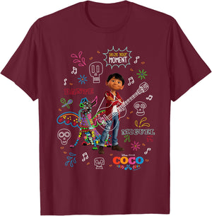 Disney and Pixar's Coco Miguel and Dante Seize Your Moment T-Shirt - T-Shirt | Maroon