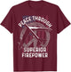 Peace Through Superior Firepower Shirt B-52 Bomber T-Shirt - T-Shirt | Maroon