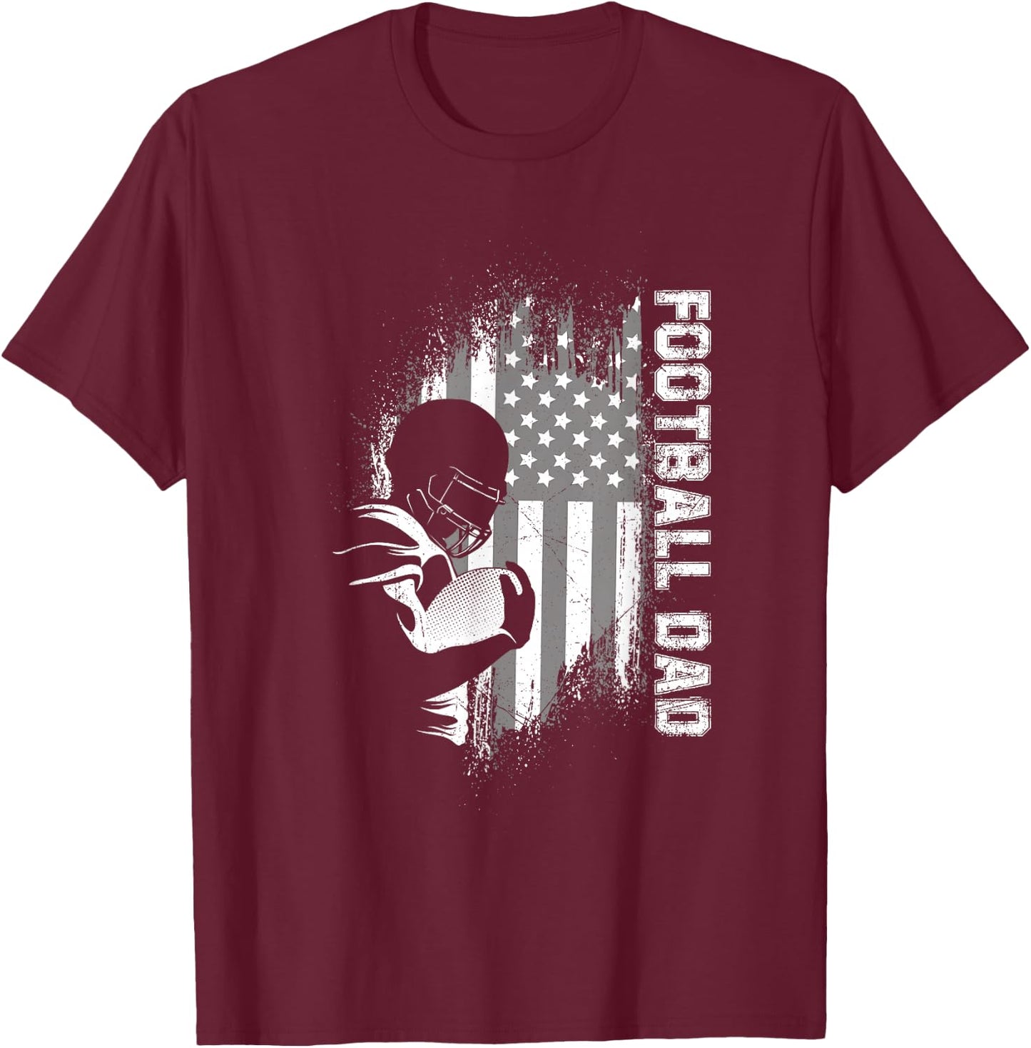 Football Dad American Football T-Shirt - T-Shirt | Maroon