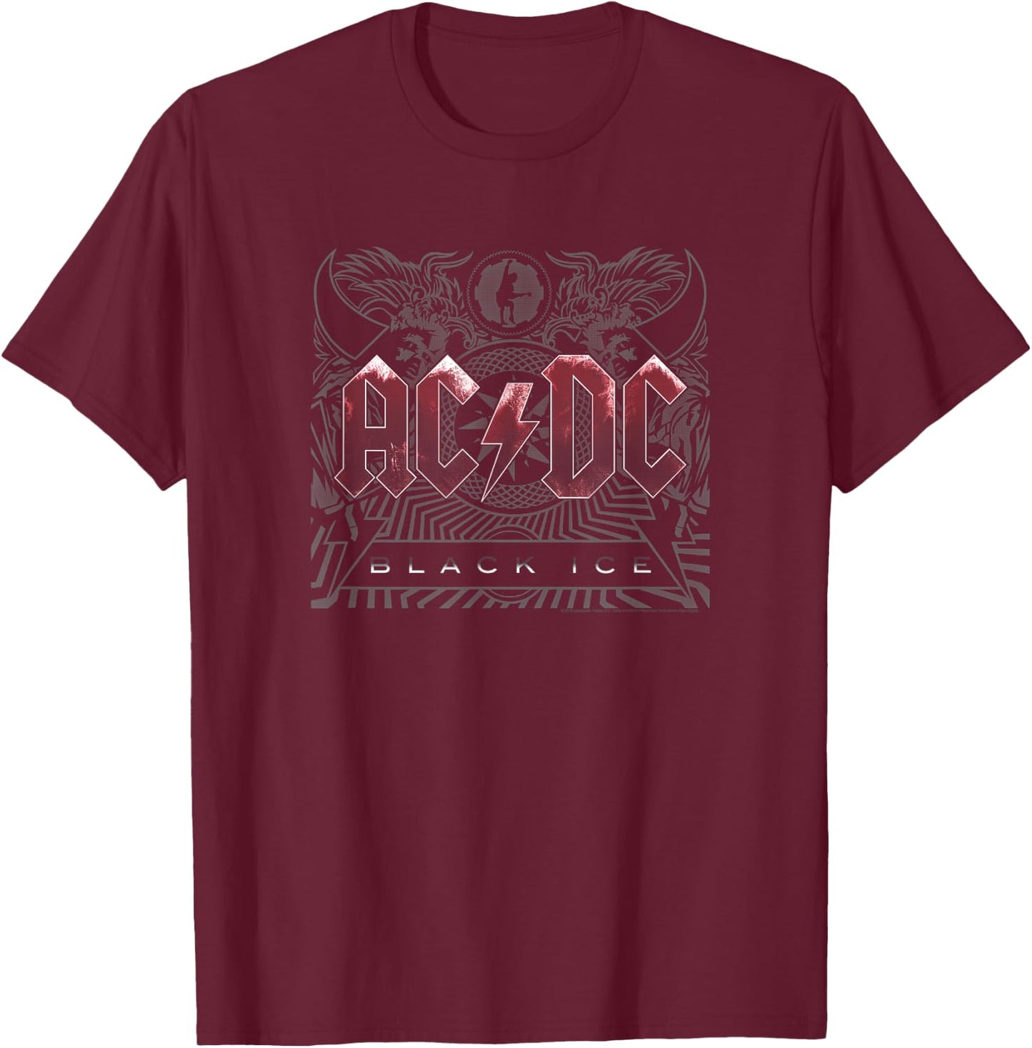 AC/DC - Black Ice Album T-Shirt - T-Shirt | Maroon