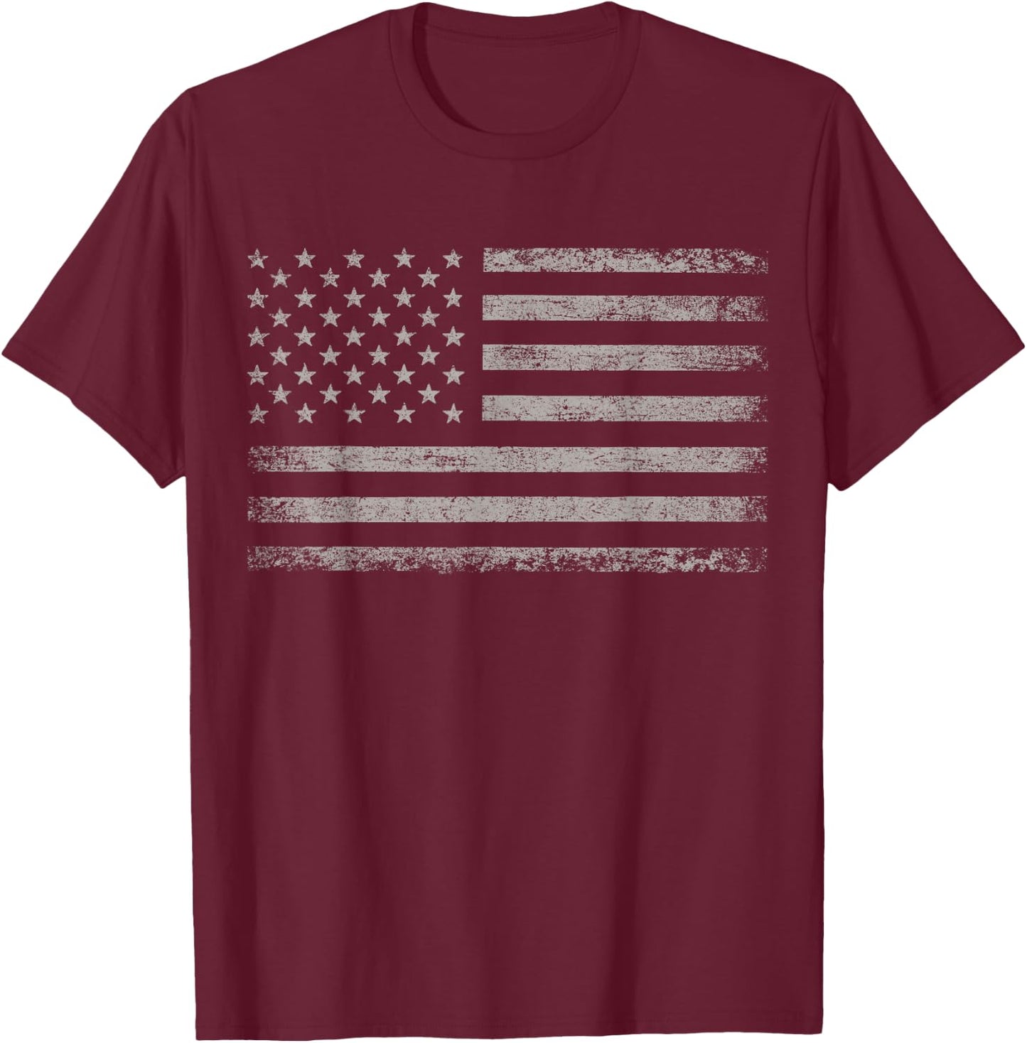 Patriotic USA Flag 4th of July Women Kids Boys Girls T-Shirt - T-Shirt | Maroon