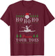 Ho Ho Ho Pointe Your Toes Ugly Christmas Ballet Dancing T-Shirt - T-Shirt | Maroon