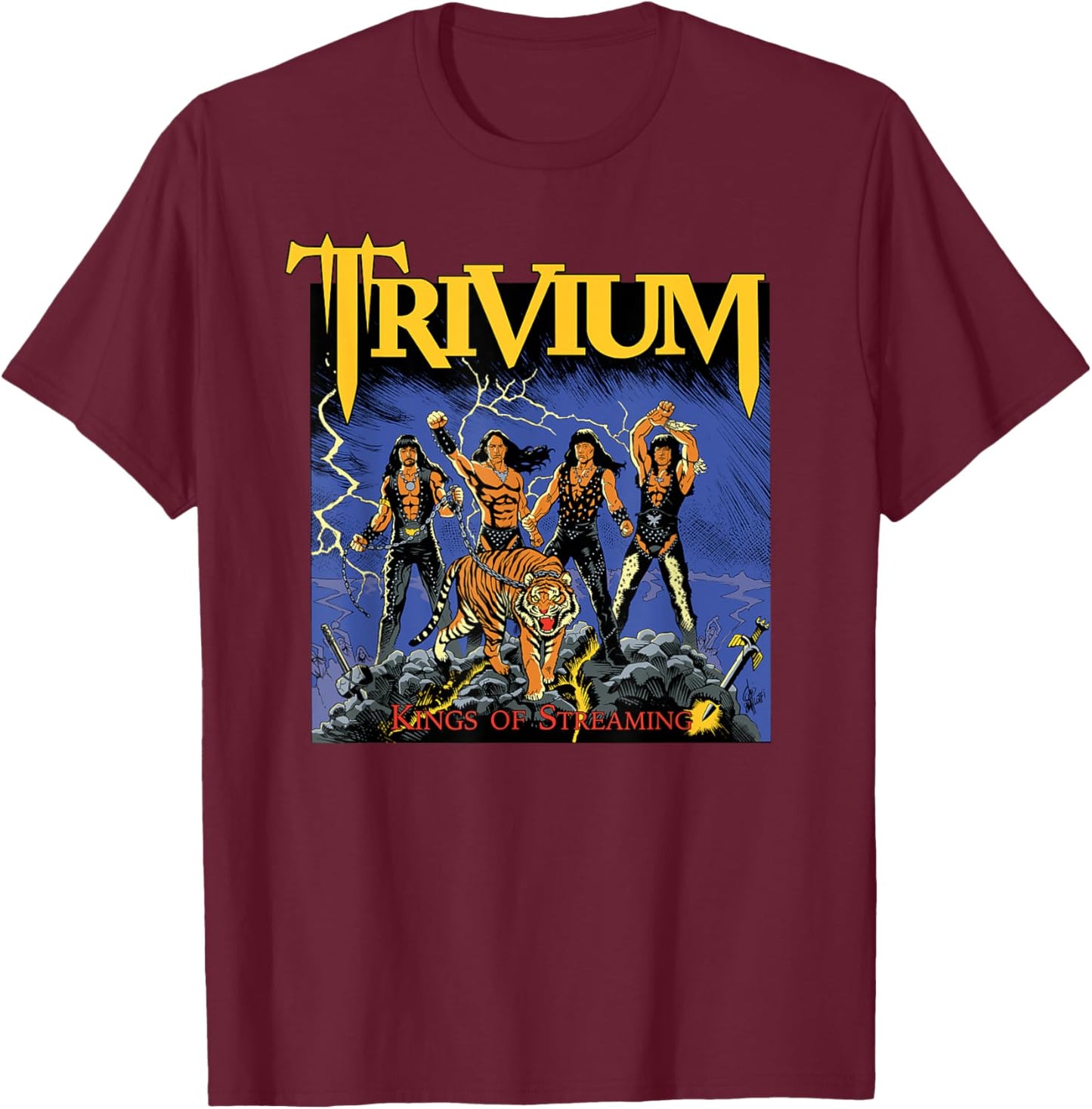 Trivium Kings Of Streaming T-Shirt - T-Shirt | Maroon