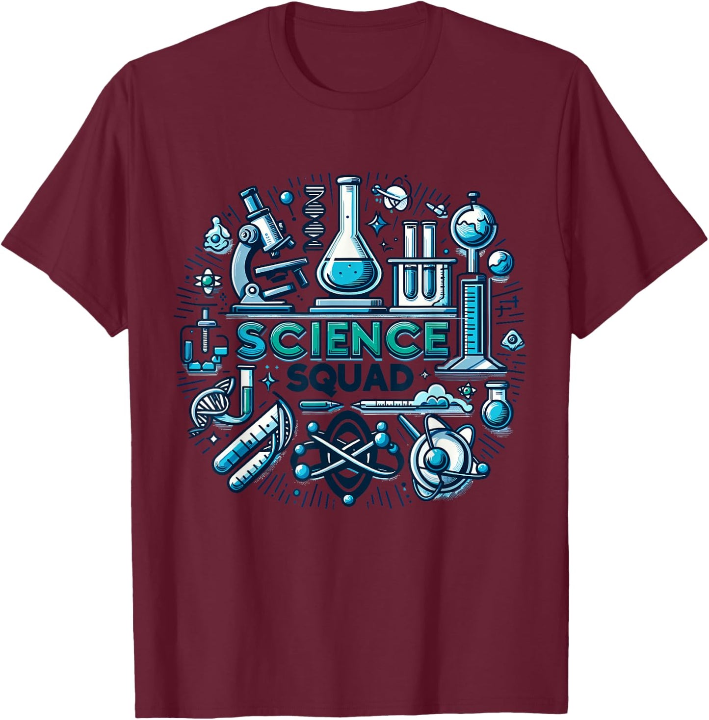Science Squad Science Gear for Scientist Research | Science T-Shirt - T-Shirt | Maroon
