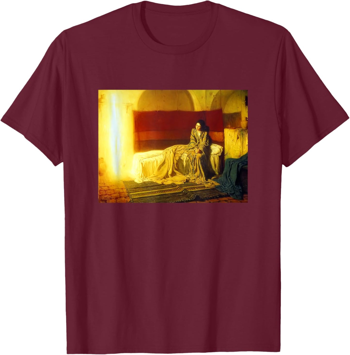 Henry Ossawa Tanner's The Annunciation T-Shirt - T-Shirt | Maroon