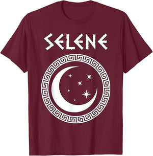 Selene Greek Goddess of the Moon T-Shirt - T-Shirt | Maroon