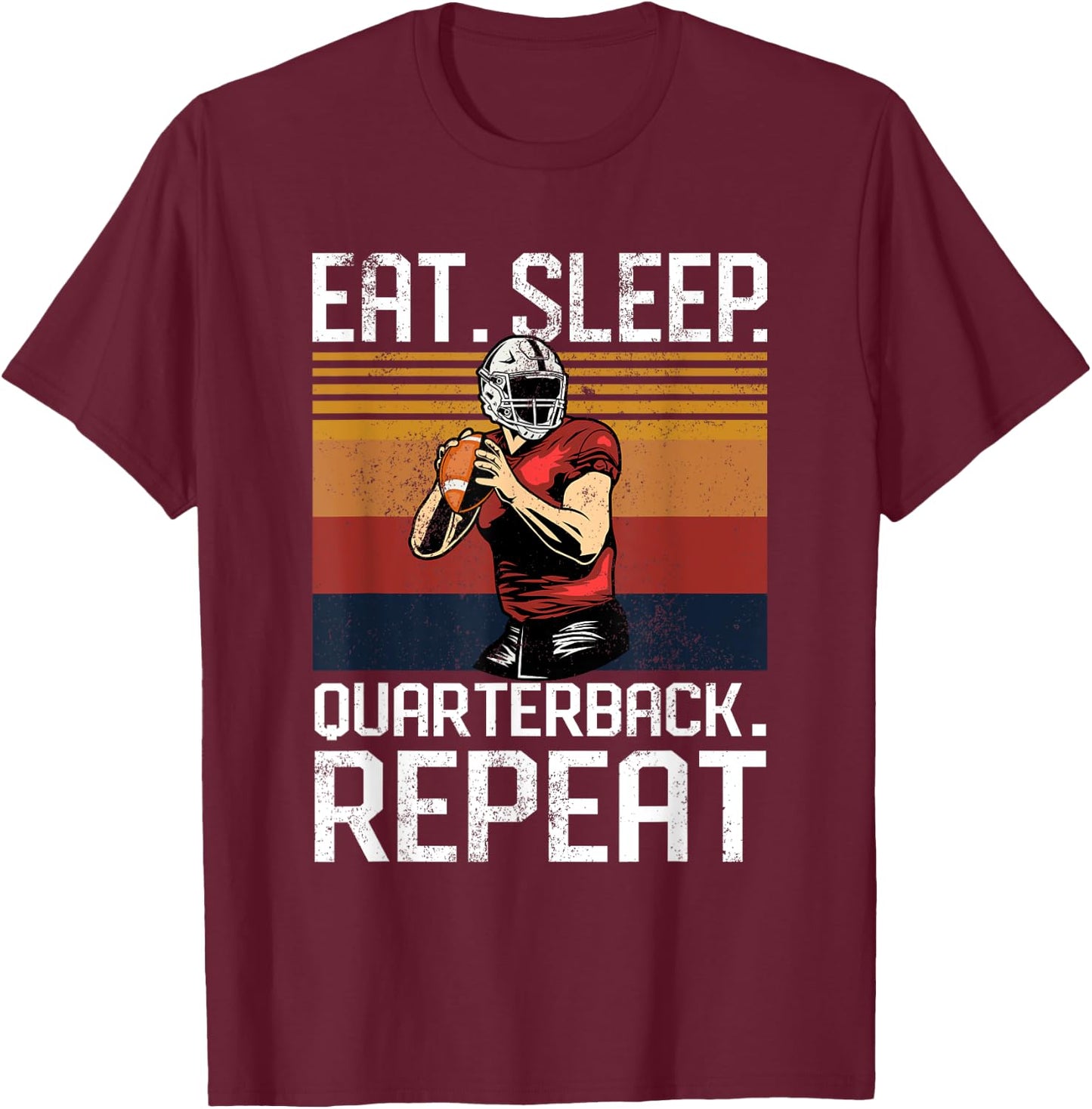 Football QB Sports Shirt Quarterback - QB1 Touchdown Pass T-Shirt - T-Shirt | Maroon