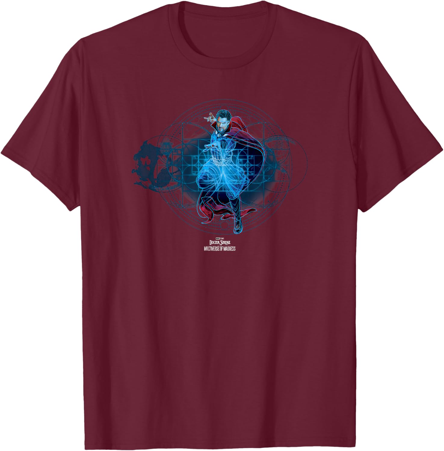 Marvel Doctor Strange In The Multiverse Of Madness Schematic T-Shirt - T-Shirt | Maroon