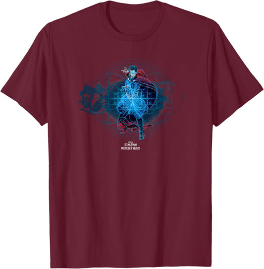 Marvel Doctor Strange In The Multiverse Of Madness Schematic T-Shirt - T-Shirt | Maroon