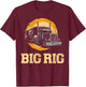 Trucker Truck Driver Vintage Big Rig T-Shirt - T-Shirt | Maroon