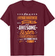 I'm A Proud Brother Of A Wonderful Sister Funny Sibling T-Shirt - T-Shirt | Maroon