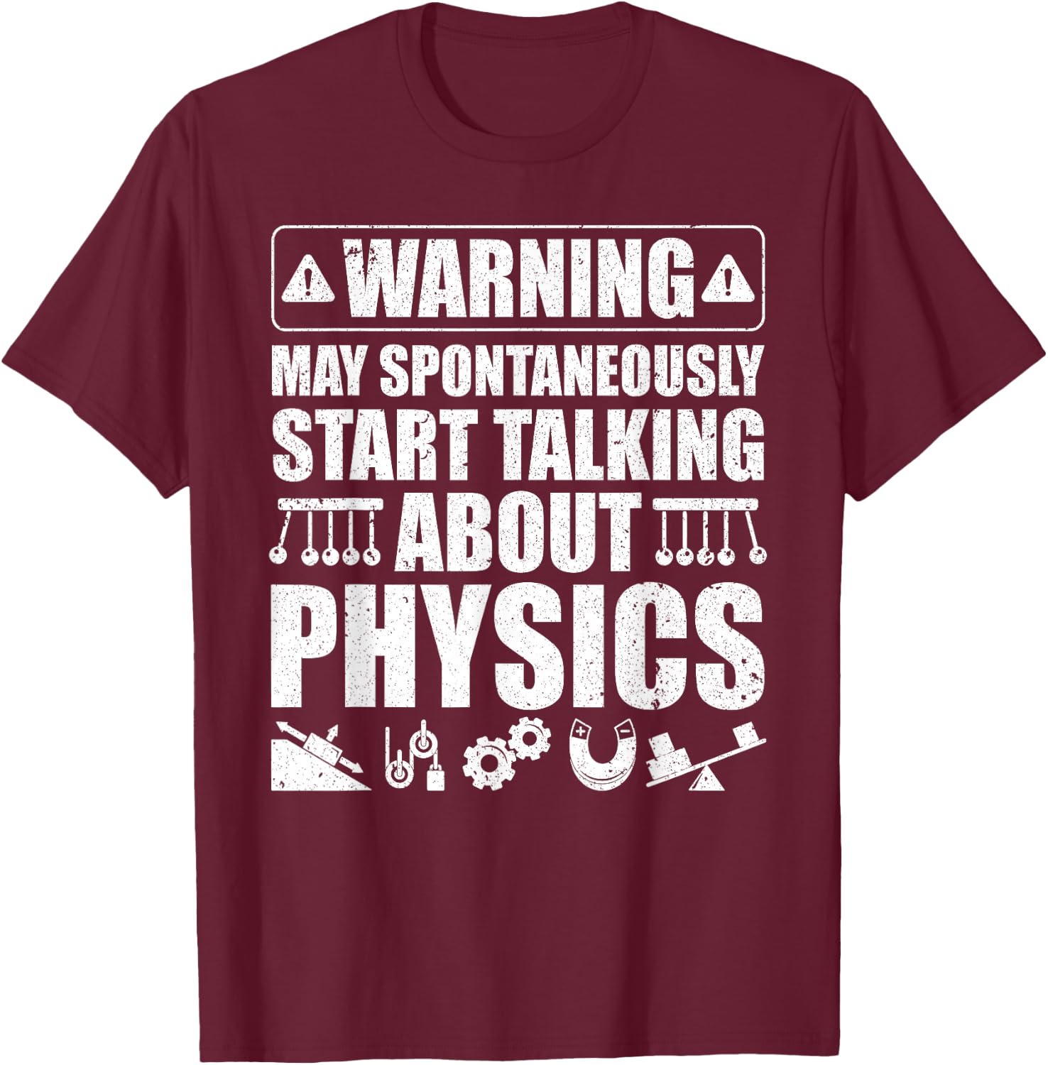 Cute Physics Art Women Physics Teacher Geeky Science T-Shirt - T-Shirt | Maroon
