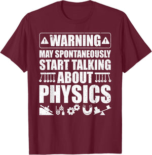 Cute Physics Art Women Physics Teacher Geeky Science T-Shirt - T-Shirt | Maroon