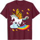 Fantasy Butterfly Animal Rainbow Magical Creature Unicorn T-Shirt - T-Shirt | Maroon