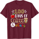 100 Days of School Gifts for Teacher, Teacher 100 Days T-Shirt - T-Shirt | Maroon