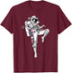 Astronaut Muay Thai Boxing Karate Kickboxing Martial Arts T-Shirt - T-Shirt | Maroon