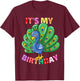 It's My Birthday Peacock Girls Birthday Peacock T-Shirt - T-Shirt | Maroon