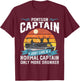 Funny Pontoon Captain Boat Lake Boating Beer Gift Dad T-Shirt - T-Shirt | Maroon