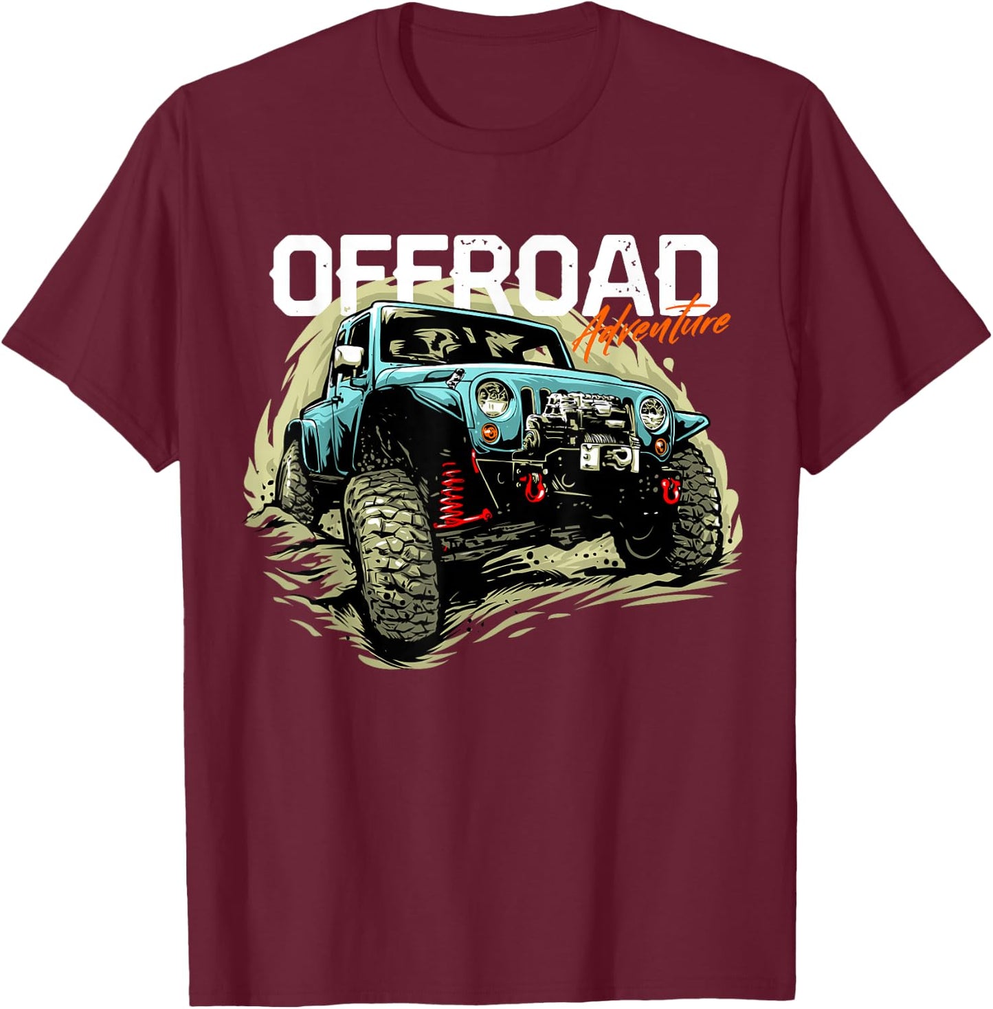 Offroad Adventure | Off Roading Offroad 4x4 SUV T-Shirt - T-Shirt | Maroon