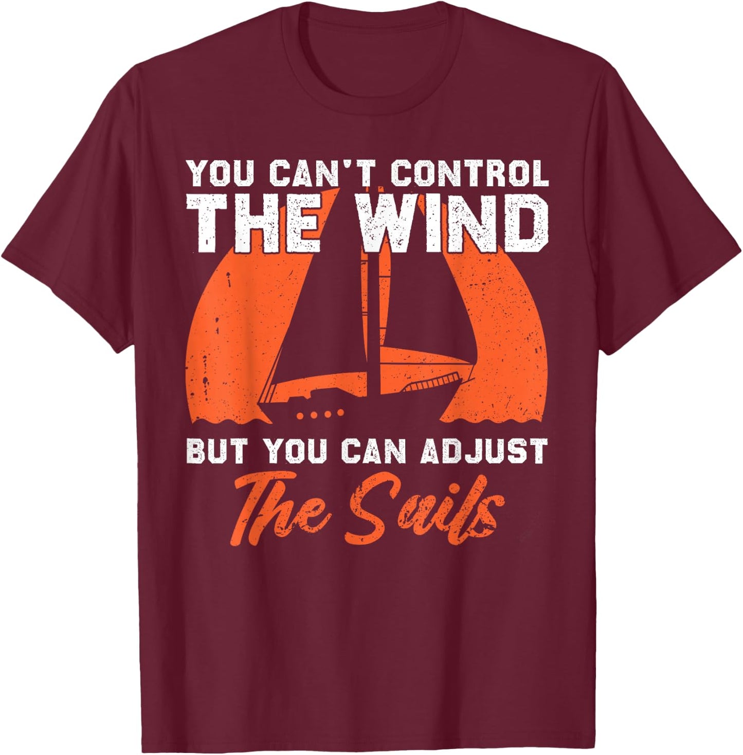 Funny Sailing Art Women Sailor Sail Boat Lovers T-Shirt - T-Shirt | Maroon