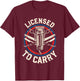 Licensed To Carry Barber Haircutting Tools Hairstylist T-Shirt - T-Shirt | Maroon